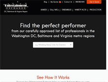 Tablet Screenshot of entertainmentexchange.com